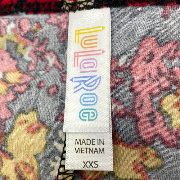 LuLaRoe Perfect T Size XXS Swing Shirt Flirty NWT New Black Red Yellow Tee - Picture 7 of 8